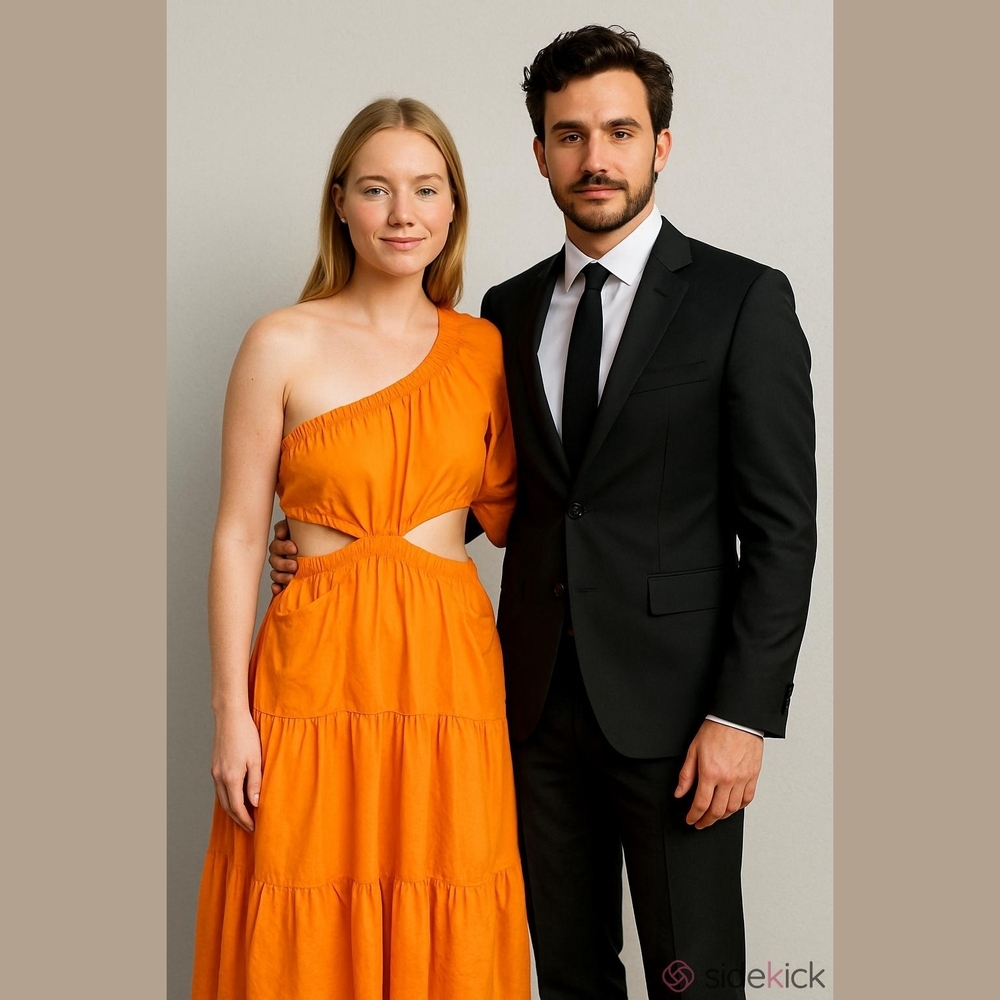 The Drop Orange One Shoulder Dress